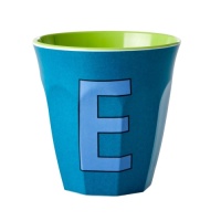 Alphabet Melamine Cup Letter E on Blue by Rice DK