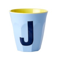 Alphabet Melamine Cup Letter J on Blue by Rice DK