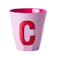 Alphabet Melamine Cup Letter C on Pink by Rice DK