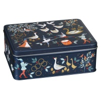 Twelve Days of Christmas Rectangular Storage Tin By Sara Miller London