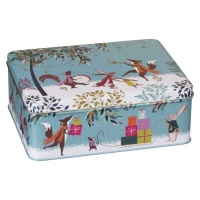 Woodland Tales Print Rectangular Storage Tin By Sara Miller London