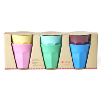 Set of 6 Melamine Cups Called Show Your Colors By Rice