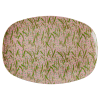 Snowdrop Print Rectangular Melamine Plate Rice