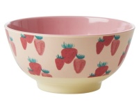 Strawberry Print Melamine Bowl Rice