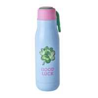 Good Luck Print Stainless Steel Water Bottle By Rice DK